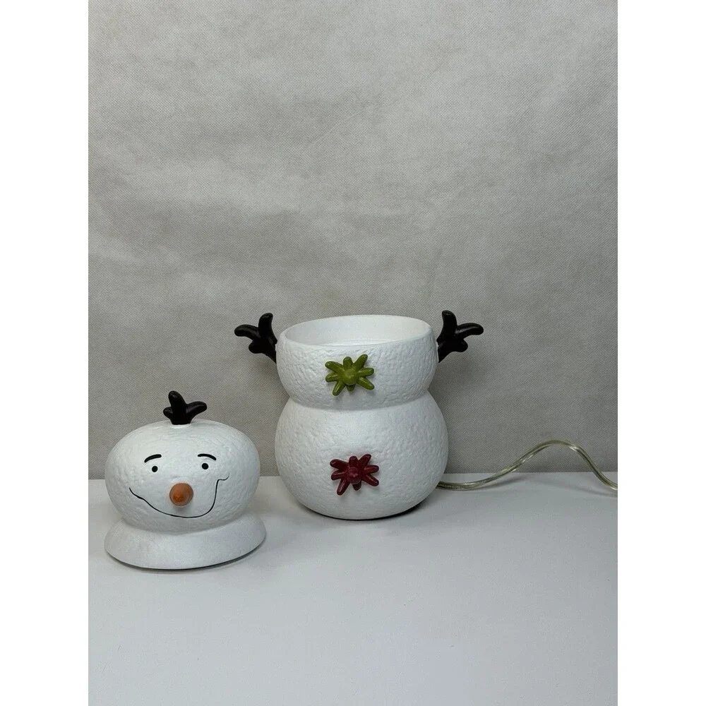 Gold Canyon Jolly Snowman Candle Warmer Scent Pod Electric Holiday Box 82997